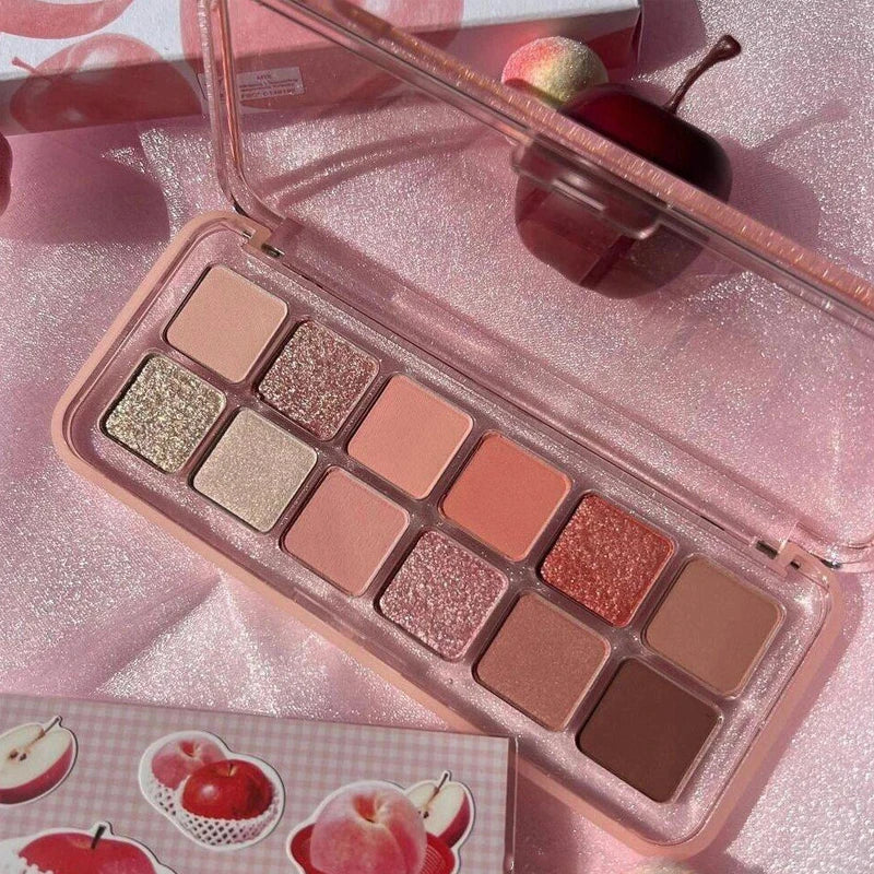 12 Colors Pink Eye Shadow Palette for Beginners