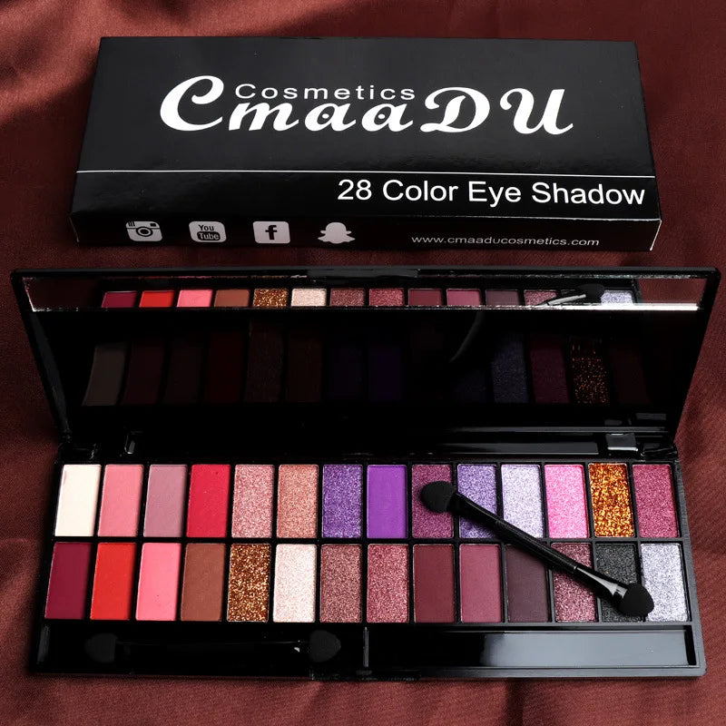 28 Colors Eyeshadow Palette Waterproof Matte Shimmer