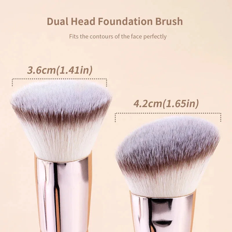 2PCS Double-Ended Foundation Makeup Brush Set