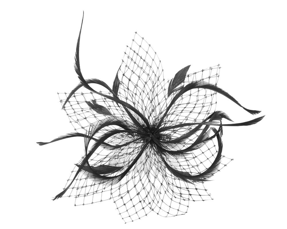 Black Australian Made fascinator comb