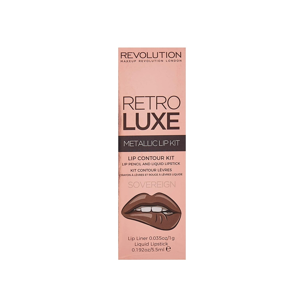 Makeup Revolution Retro Luxe Metallic Lip Kit Zest (5029066103994)