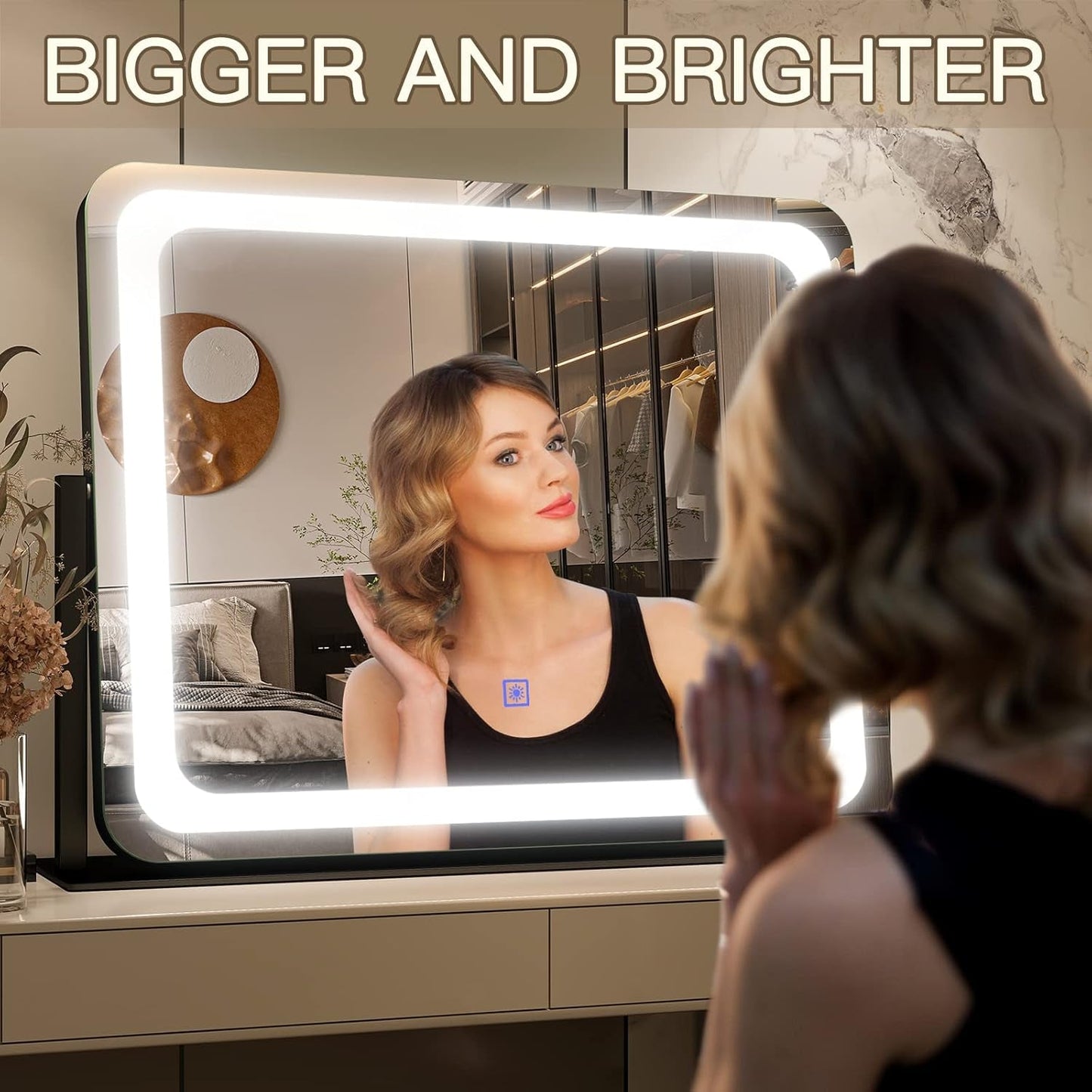 22x17 LED Vanity Mirror With Dimmable Illumination