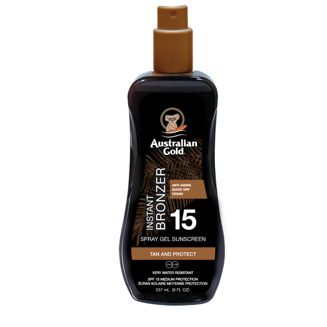 Australian Gold SPF 15 Spray Gel with Bronzer