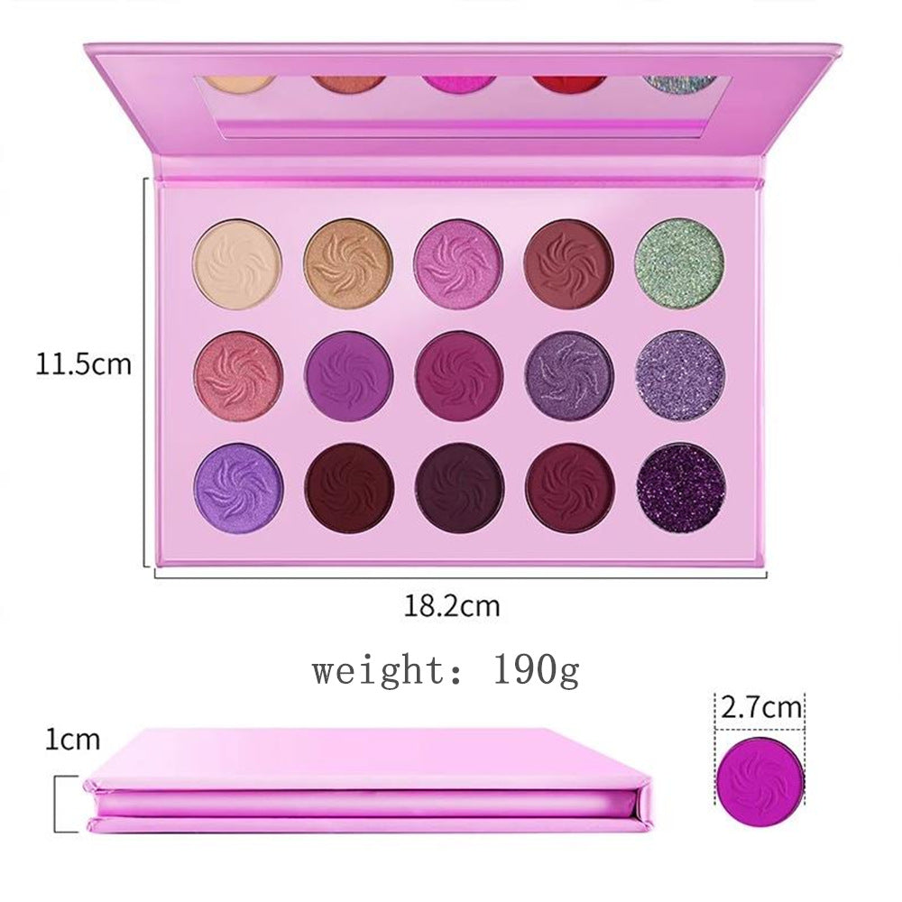 Earthy matte pearlescent eyeshadow palette