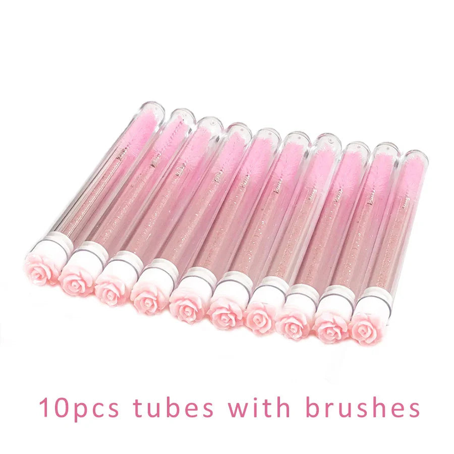 Eyelash Brush Tubes Reusable Makeup Wands