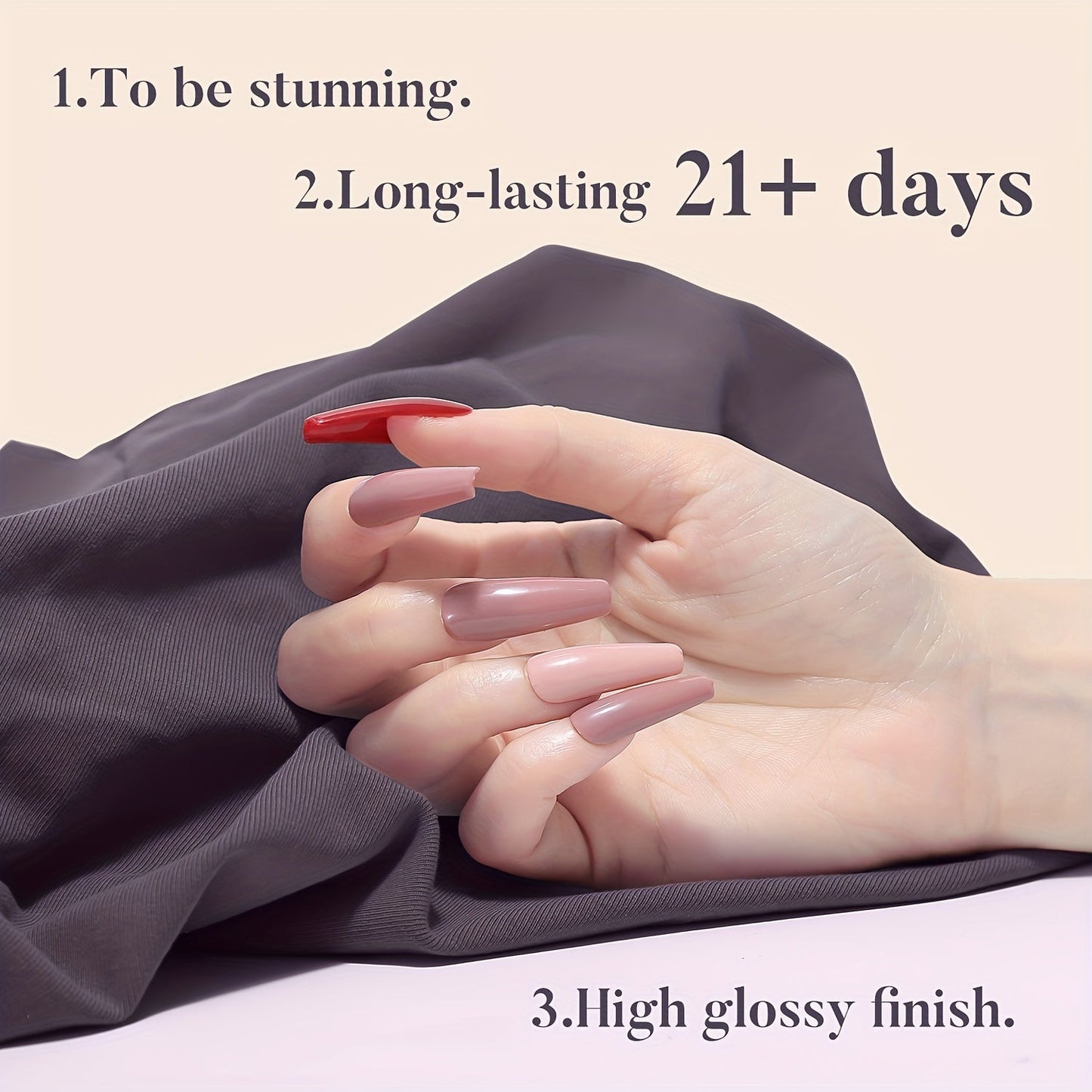 Grey & White Gel Nail Polish Set