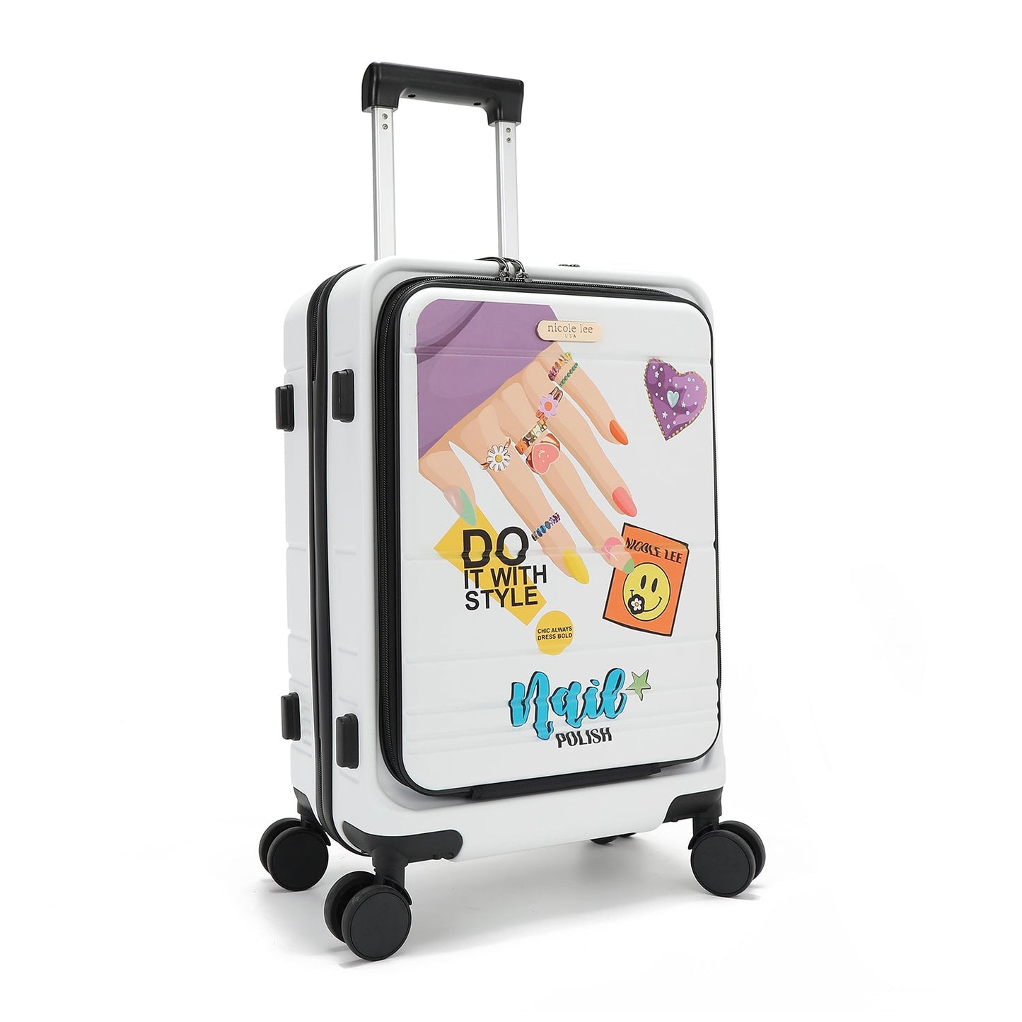 MALETA DE CABINA 20" CON RAYAS (NAIL POLISH)