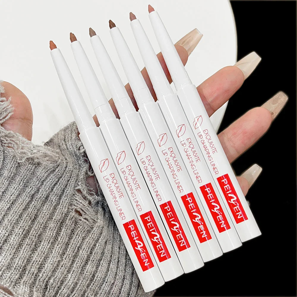 Matte Lipstick Pen Nude Brown Waterproof Lip Liner Pencil