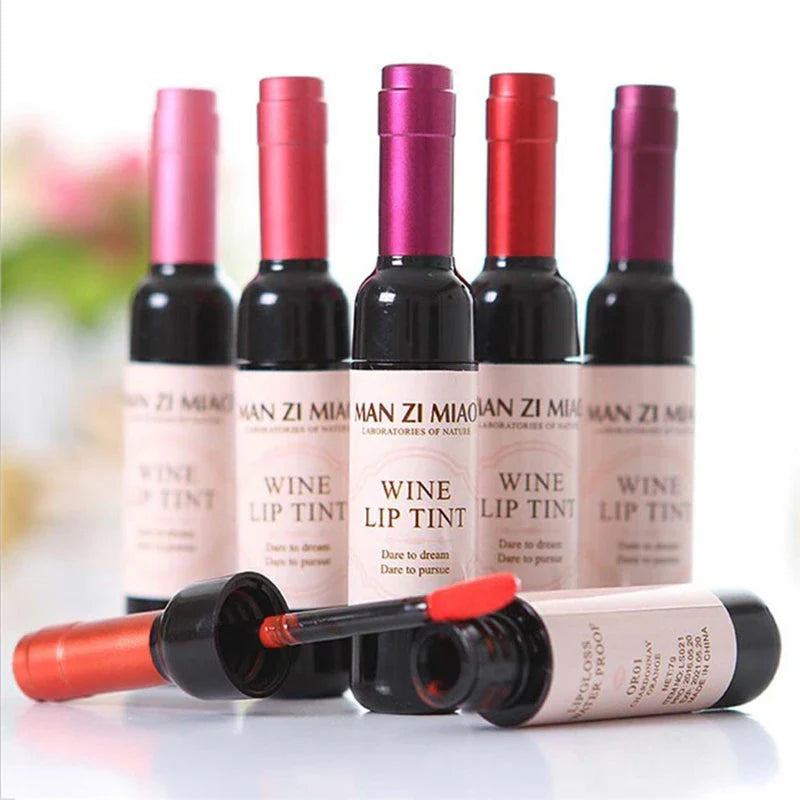 Matte Liquid Lipstick Red Wine Bottle Shaped Lip Gloss