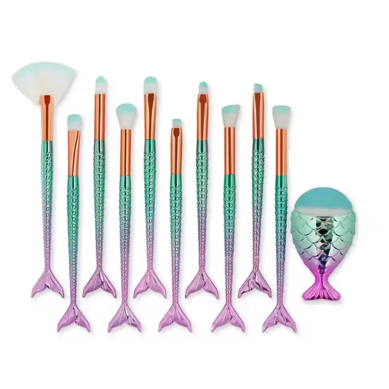 Mermaid Makeup Brush Set for Girls