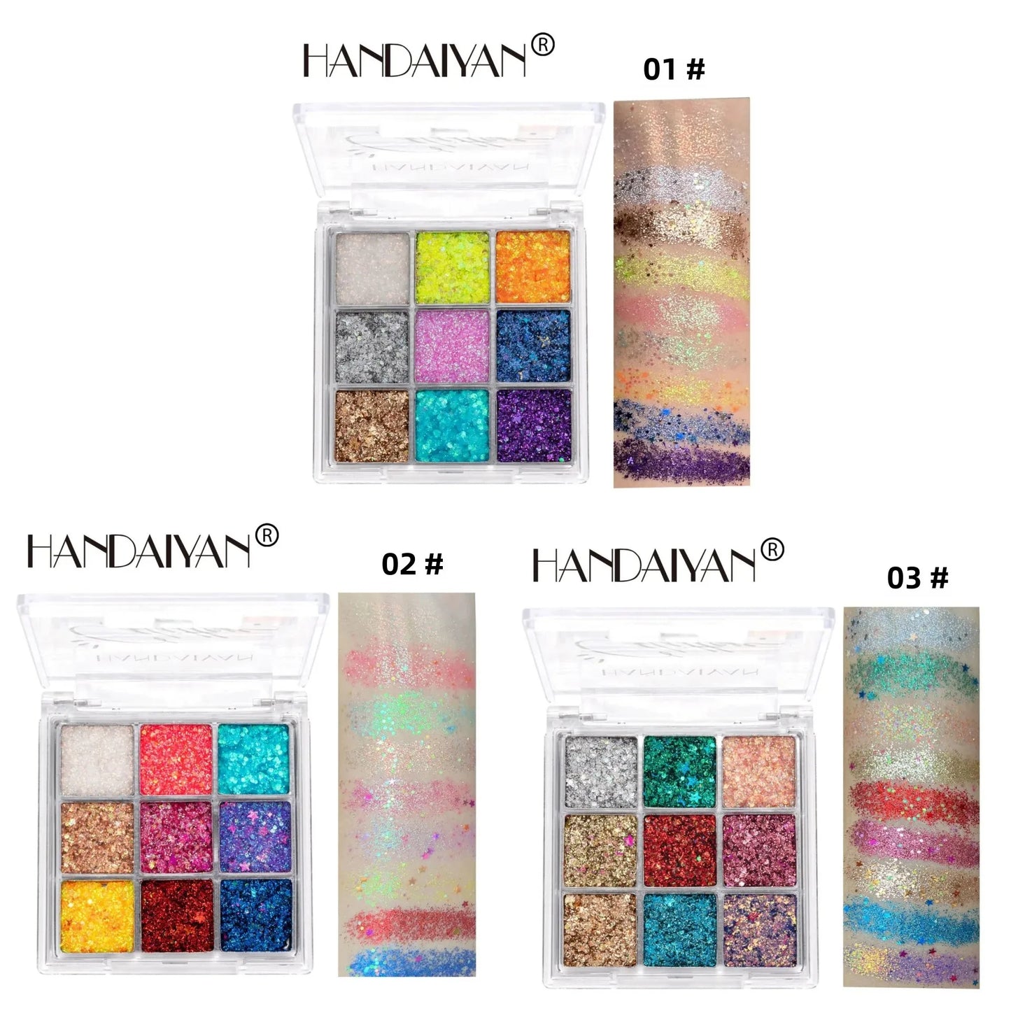 Mini 9-Color Glitter Eyeshadow Palette
