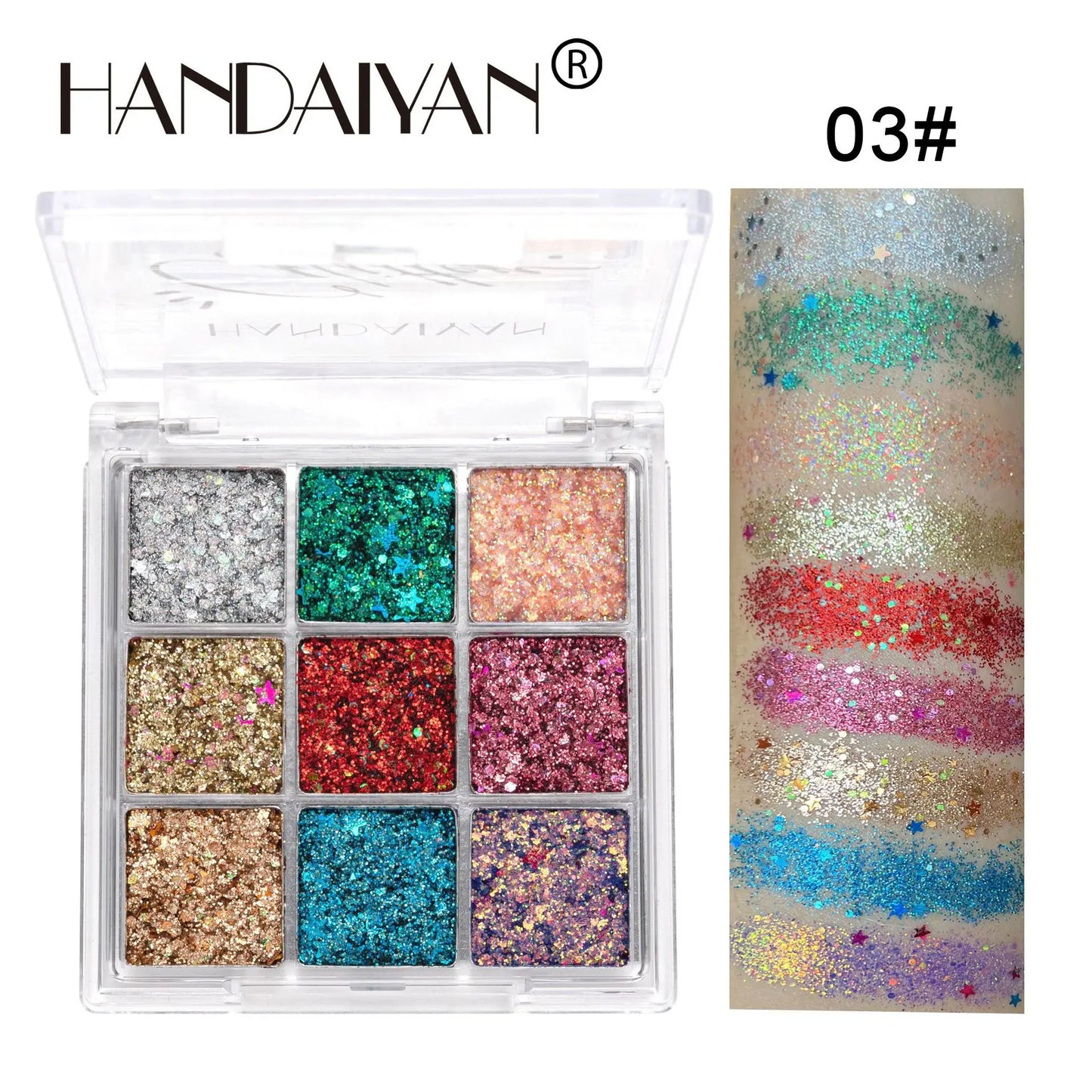 Mini 9-Color Glitter Eyeshadow Palette
