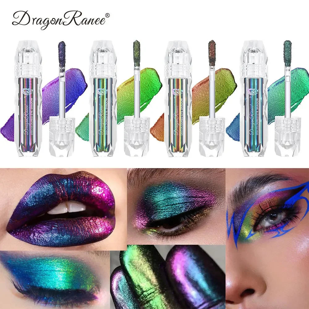 Navy Green Chameleon Glitter Lip & Eye Gloss Stick
