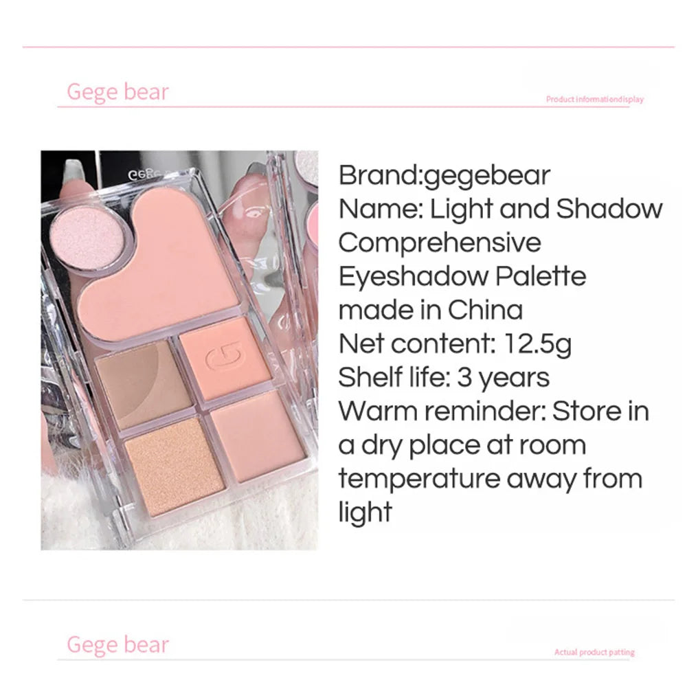 Pinky Heart Gege Bear Eyeshadow Palette