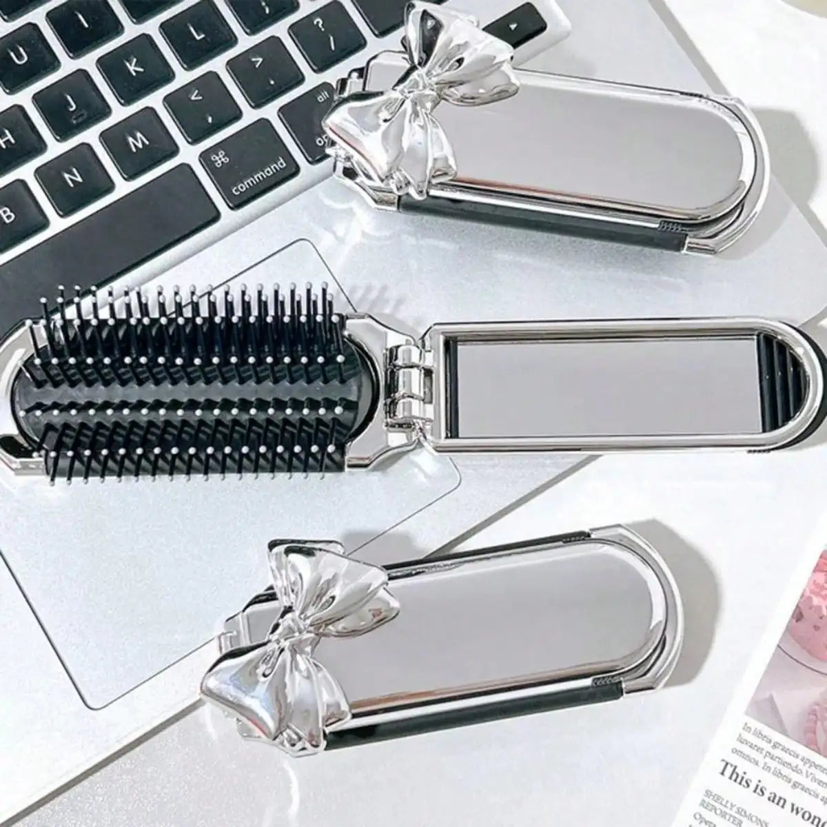 Portable Comb with Mirror