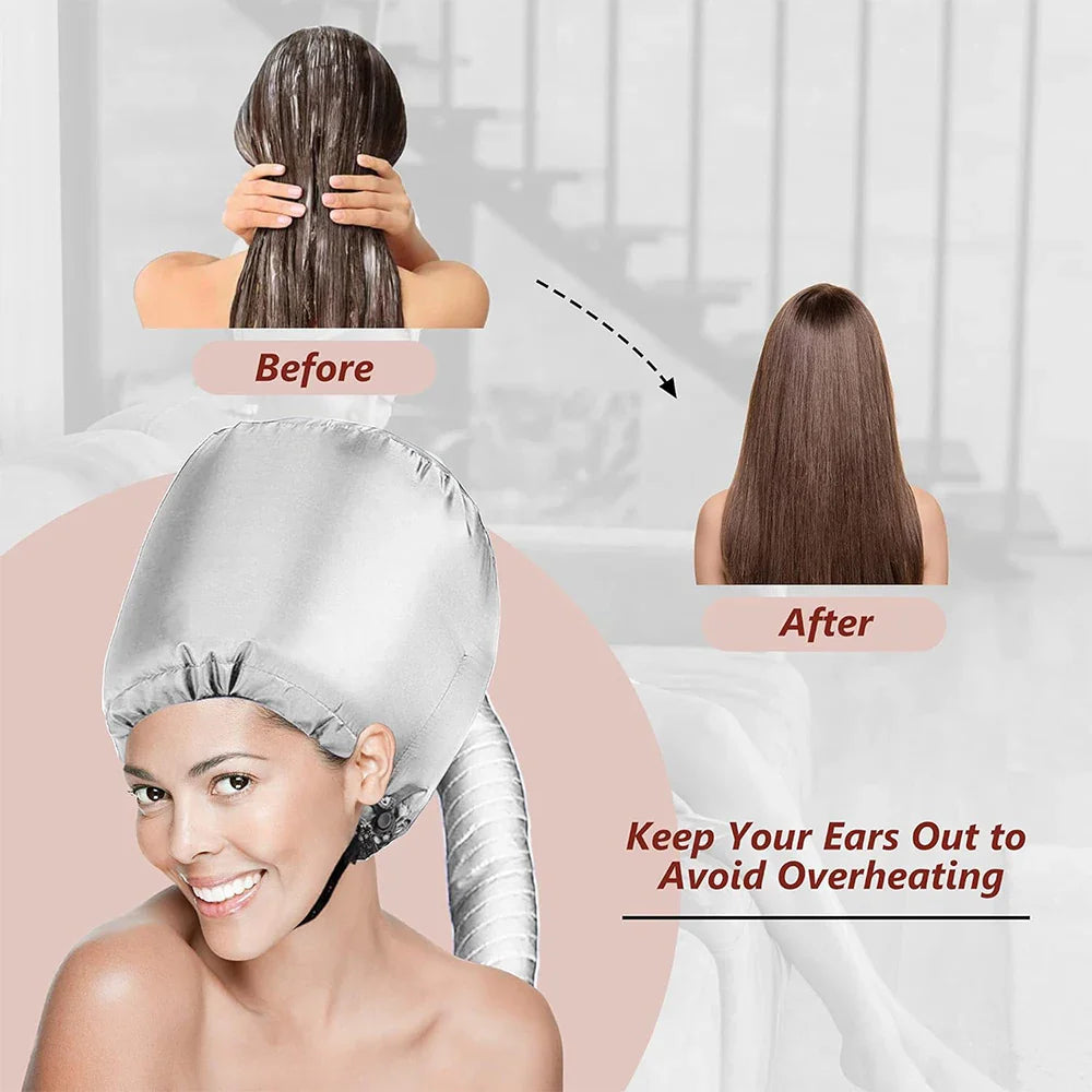 Quick-Dry Hair Bonnet Dryer Cap
