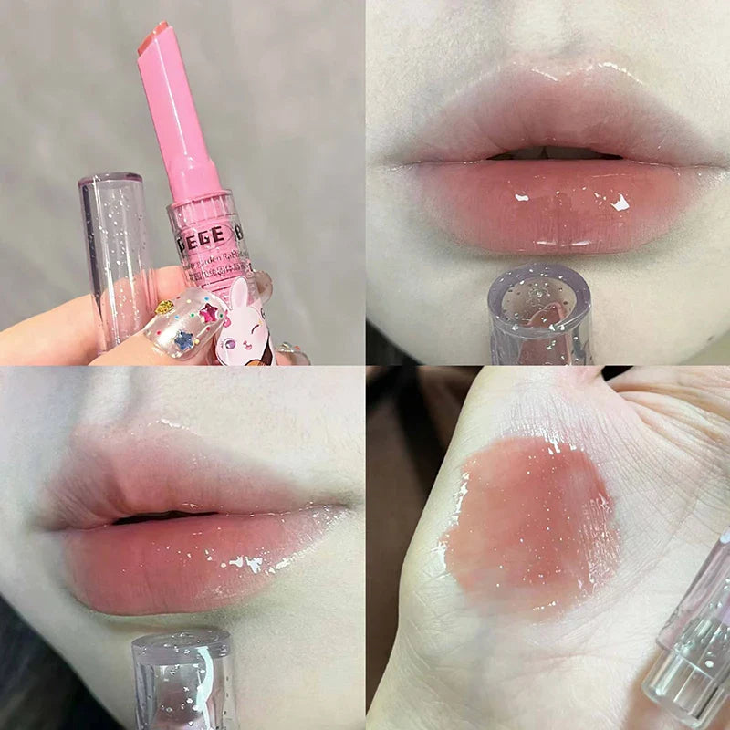 Solid Lip Gloss Gege Bear Garden Pink Rabbit Lip Balm Set