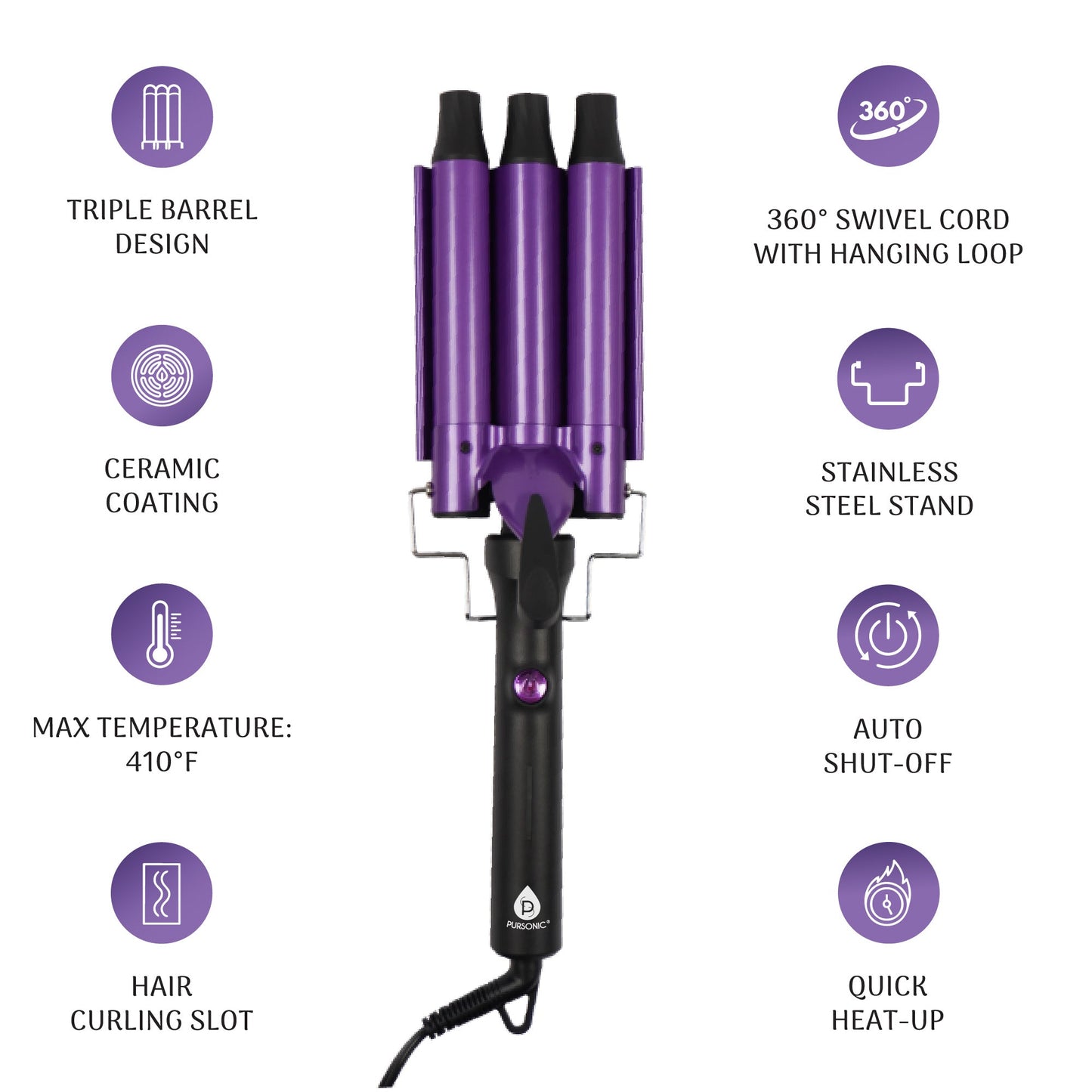 Salon-Quality Hair Duo: Triple Barrel Hair Curler & One Step Volumizing Hair Dryer