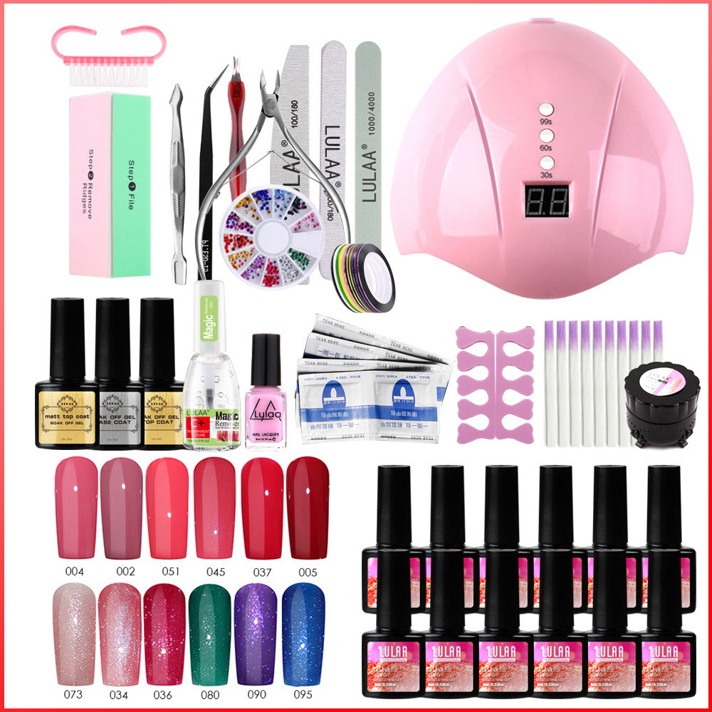 UV Phototherapy Nail Polish Glue Set