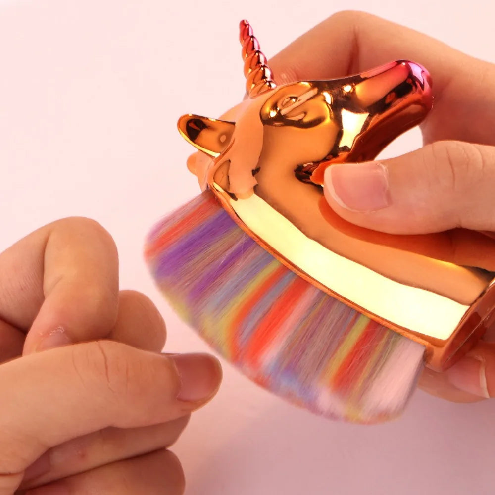 Unicorn Makeup Brush Nail Dust Remover Tool