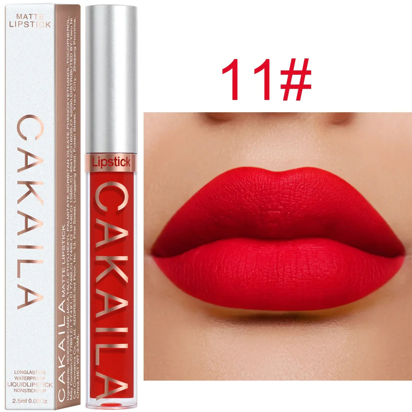 Velvet Matte Lipstick Lip Gloss Light Red Long Lasting