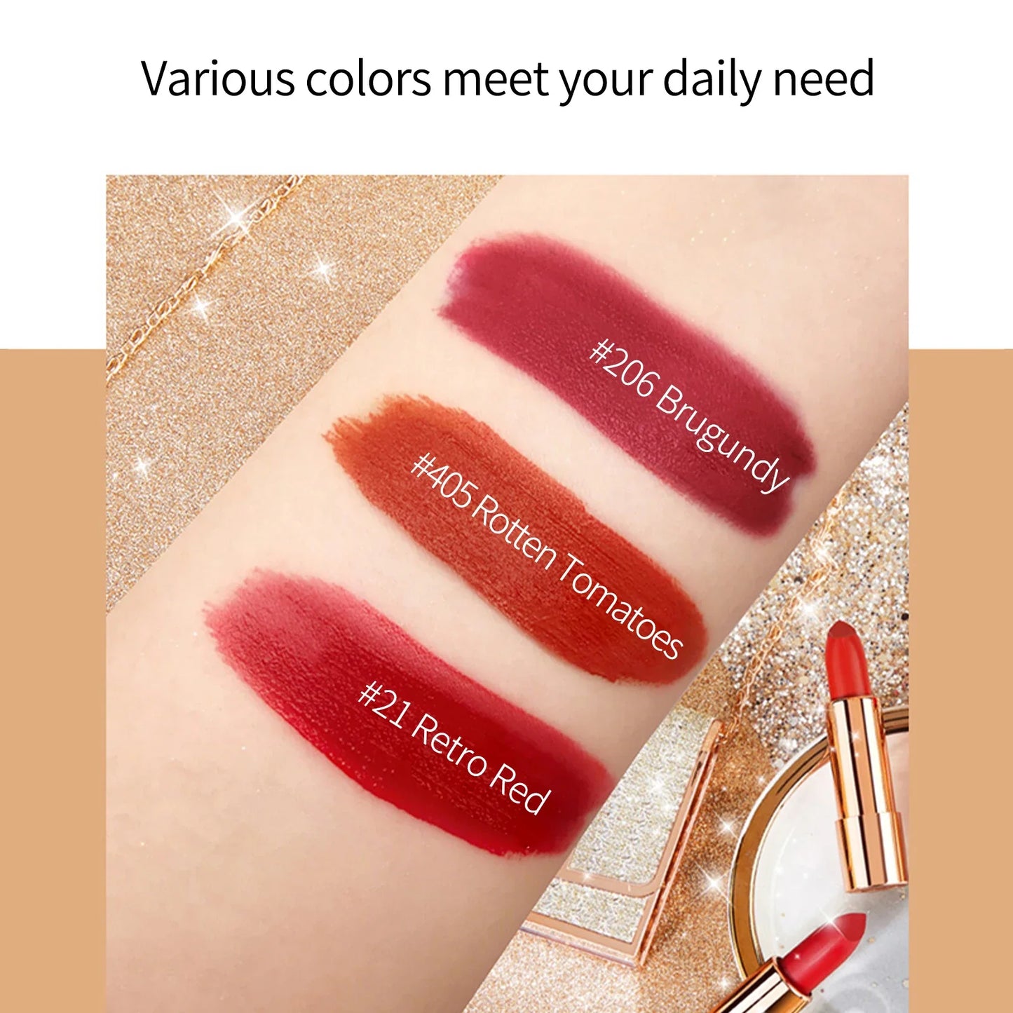 Vibrant Matte Lipstick Trio