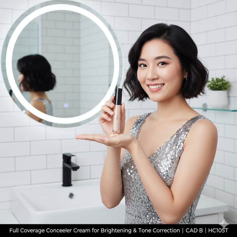Full Coverage Concealer Cream for Brightening & Tone Correction | CAD B | HC105T