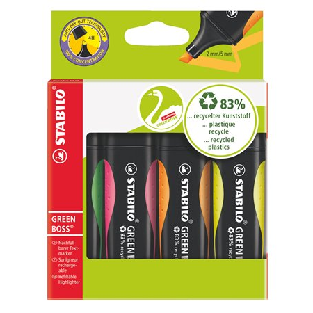 Set 4 highlightere, STABILO, Multicolor (6070/4)