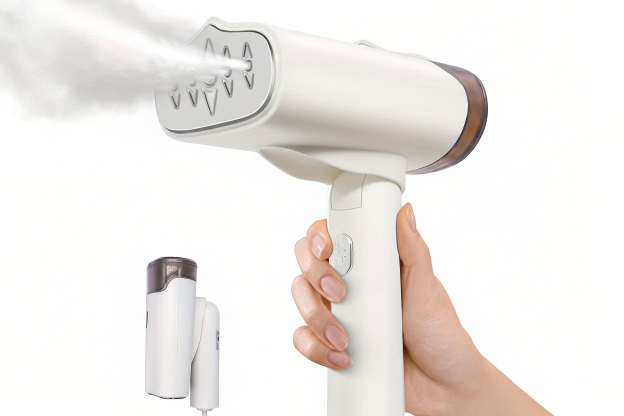 NNETM 2-in-1 Portable Garment Steamer Iron – Mini Handheld Steam Iron