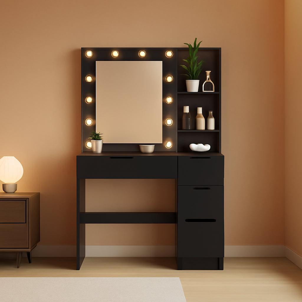 Premium Luxurious Illuminated Vanity Desk With USB Ports