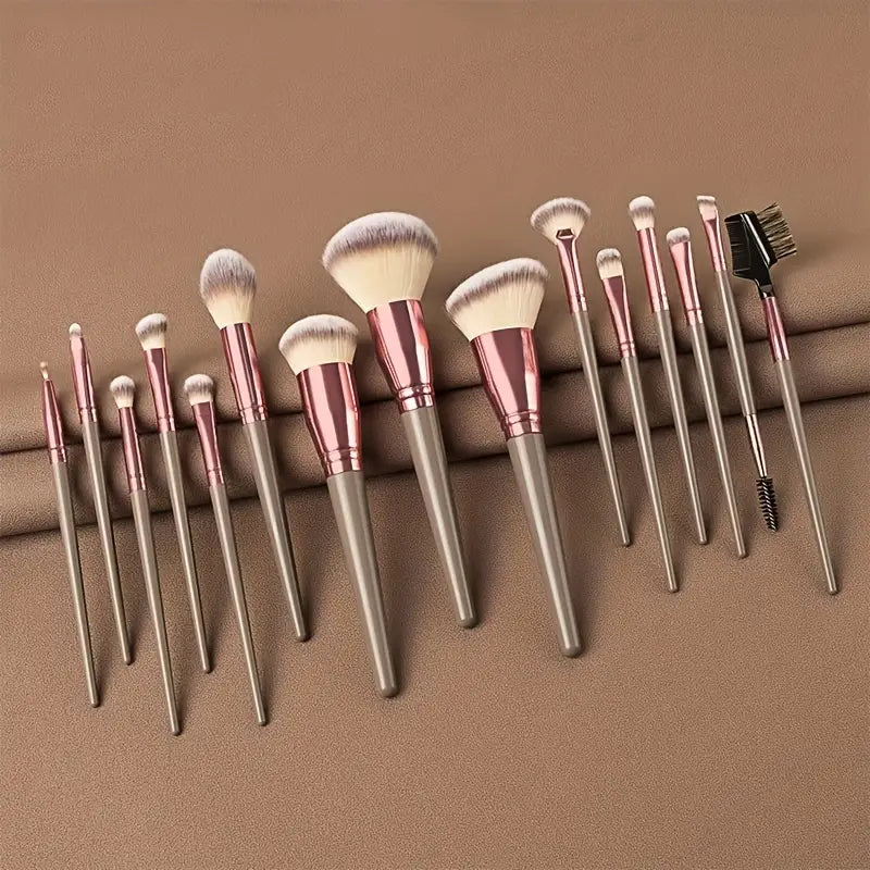 NNETM Professional 15-Piece Pro Brush Set for Flawless Makeup Artistry
