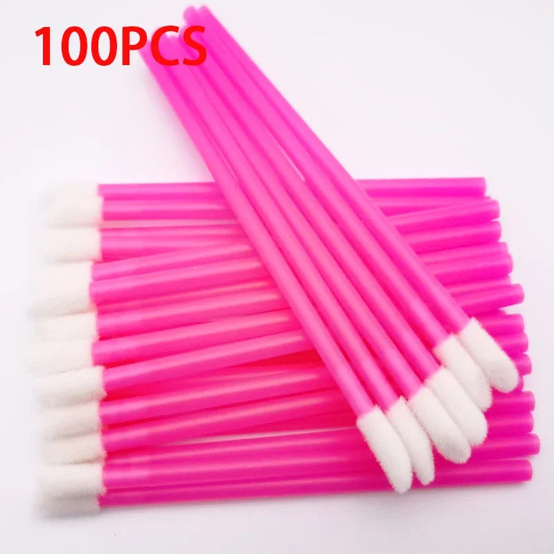 100 Pcs Disposable Lip Brushes and Wands