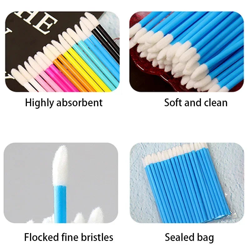 100 Pcs Eyelash Extension Makeup Brushes