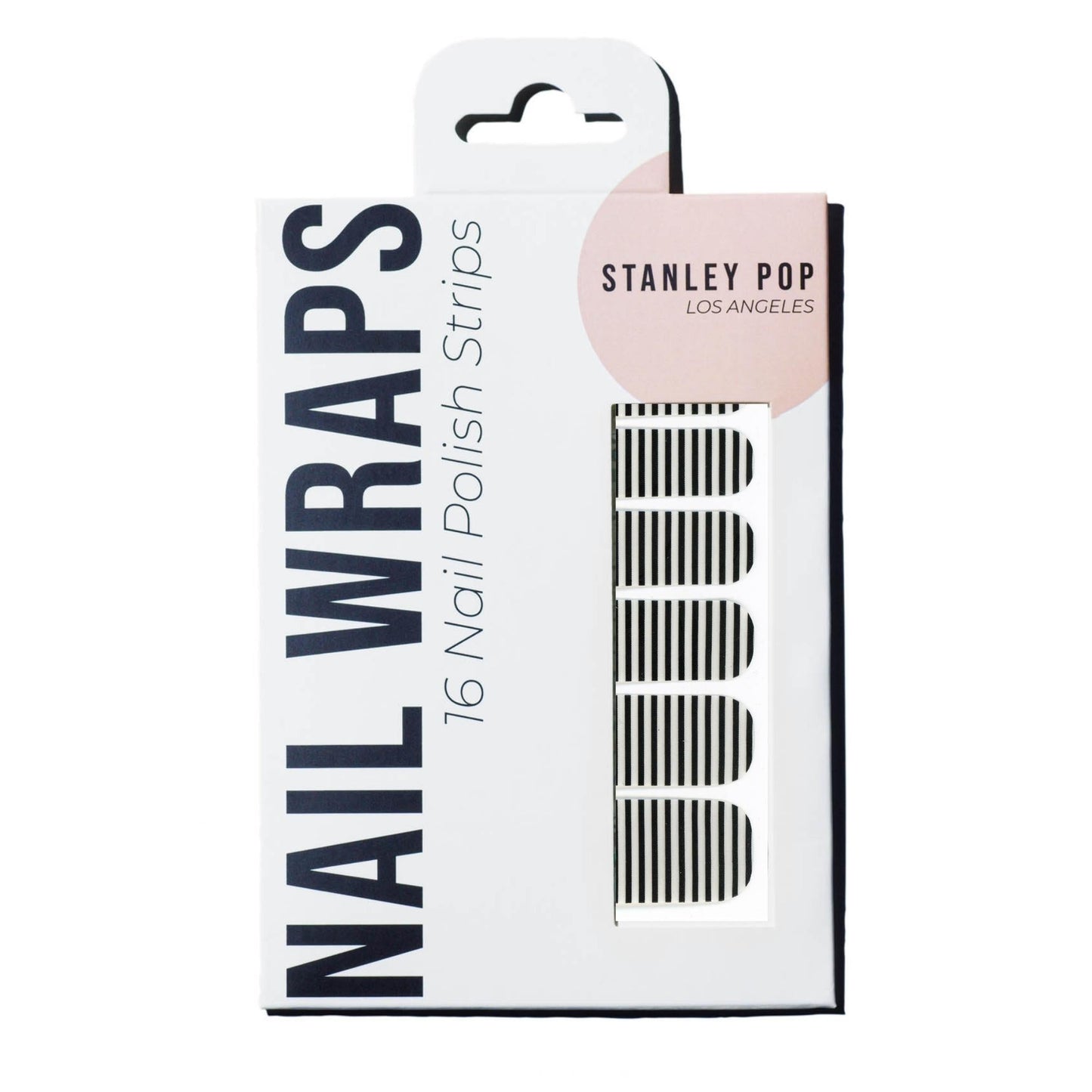 Black Stripes Nail Polish Wraps (Transparent)