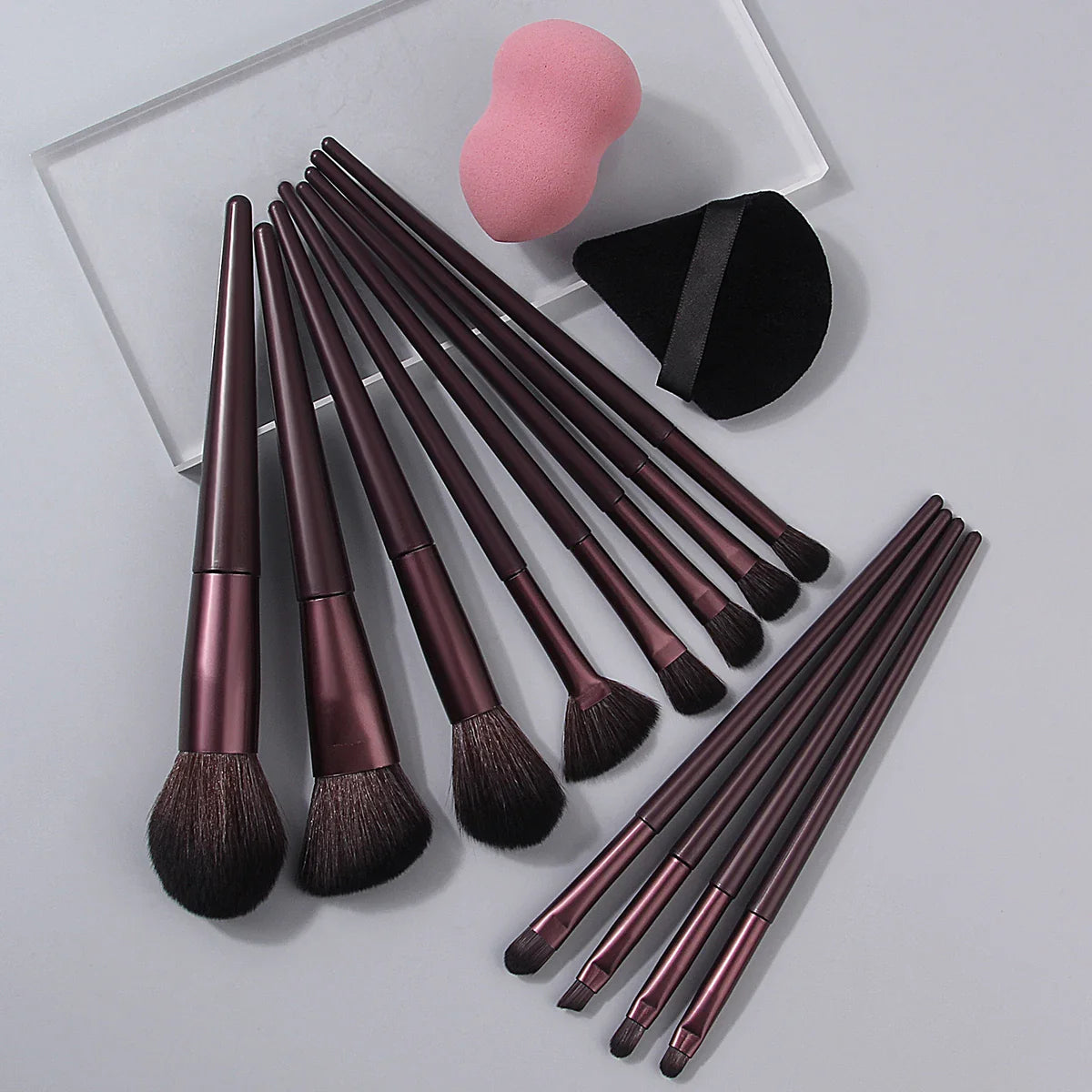 14PCS High-Quality Makeup Brush Set with Beauty Egg Puff