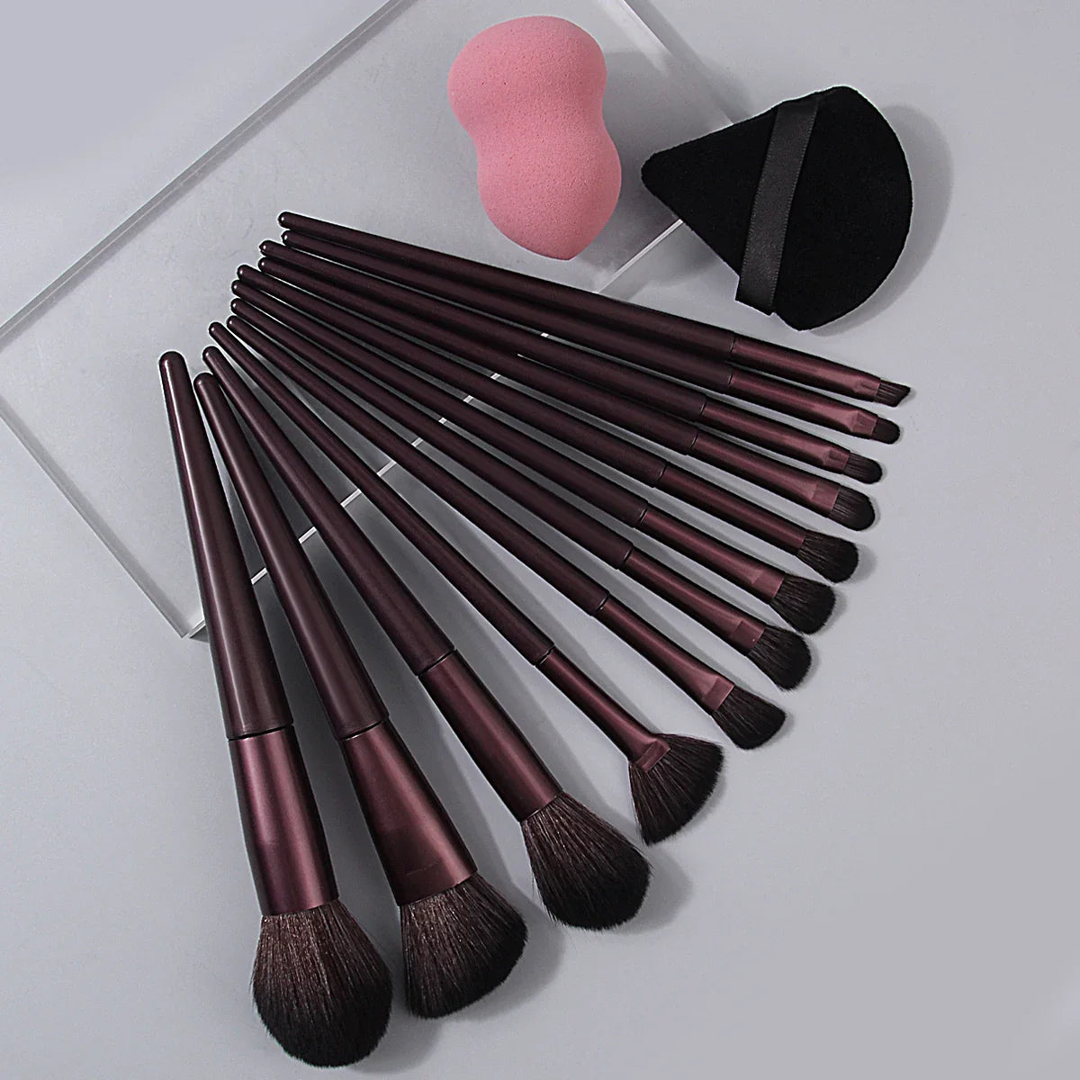 14PCS High-Quality Makeup Brush Set with Beauty Egg Puff