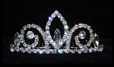 #15822 - Half Fleur Tiara Comb