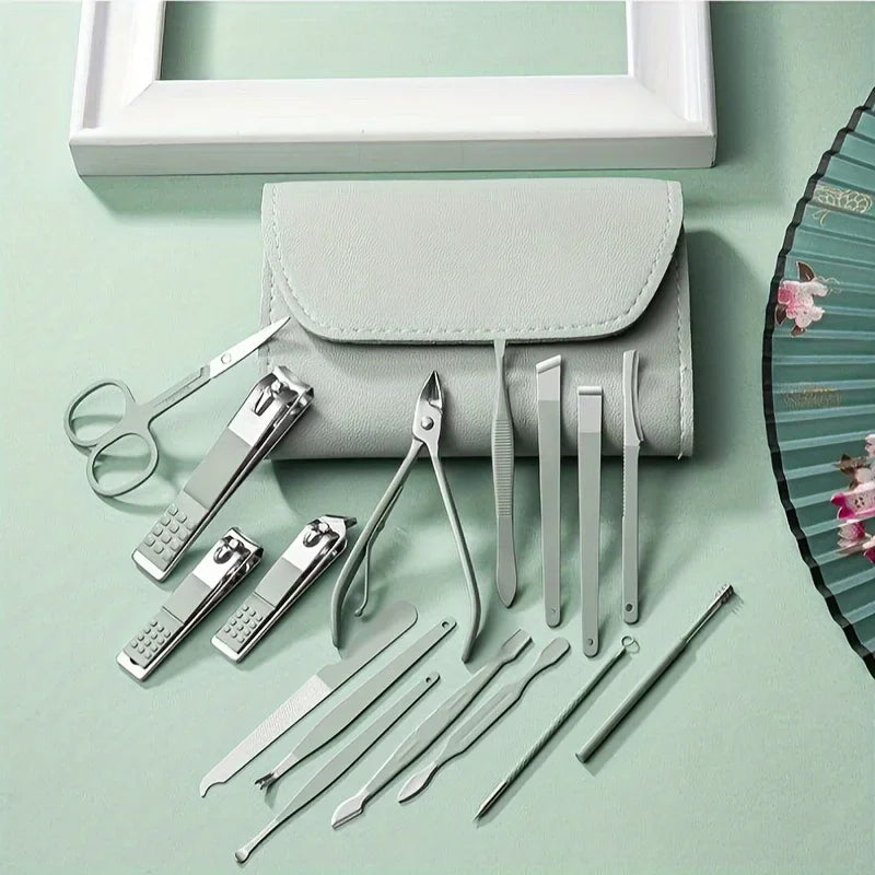 16pcs Professional Nail Clippers Set