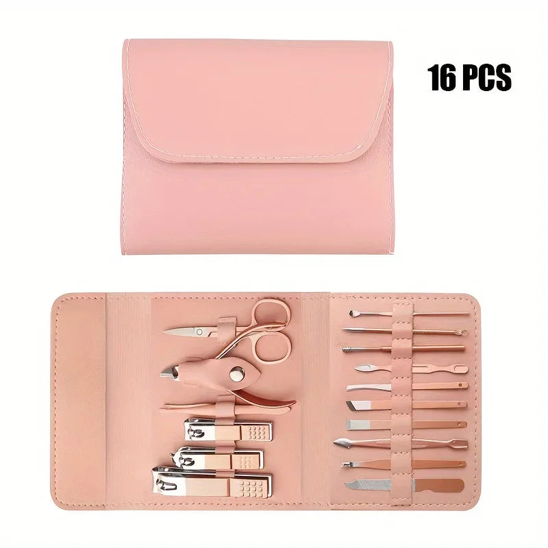 16pcs Professional Nail Clippers Set