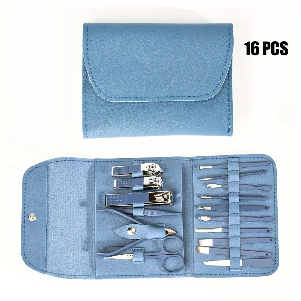16pcs Professional Nail Clippers Set