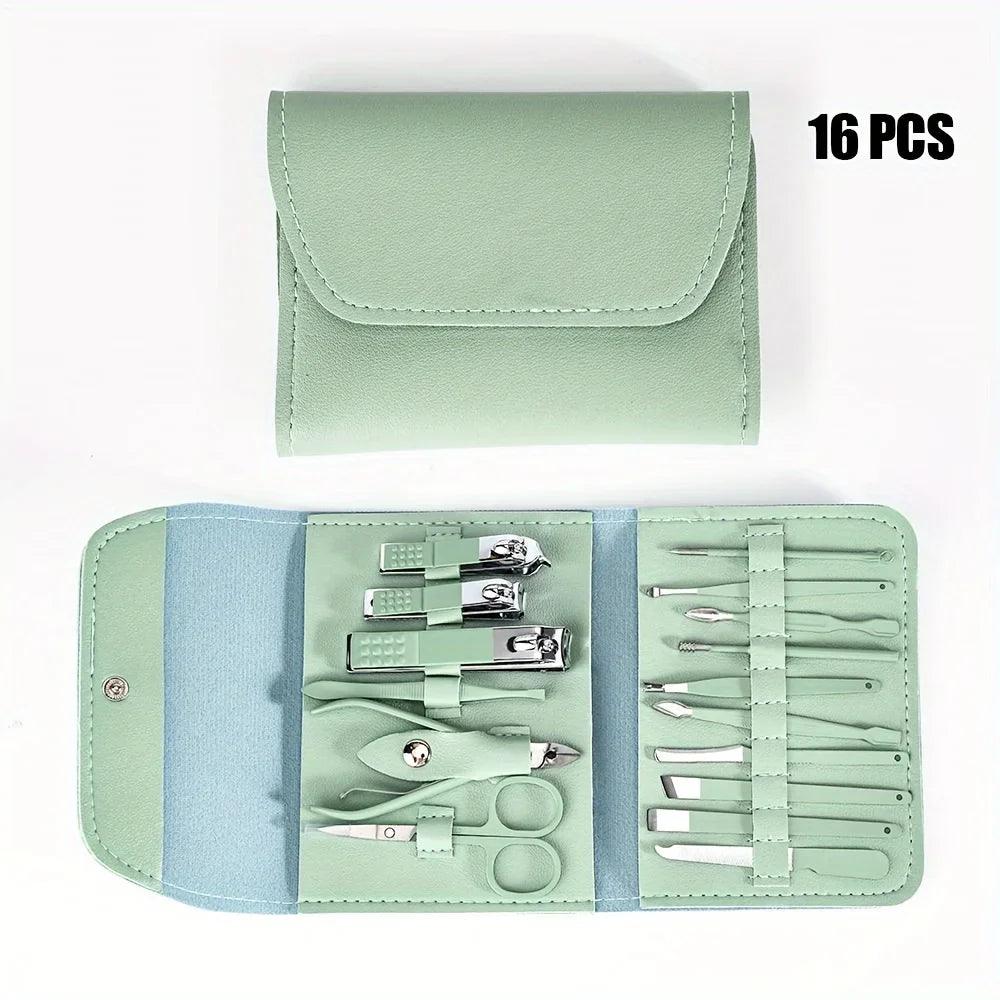 16pcs Professional Nail Clippers Set