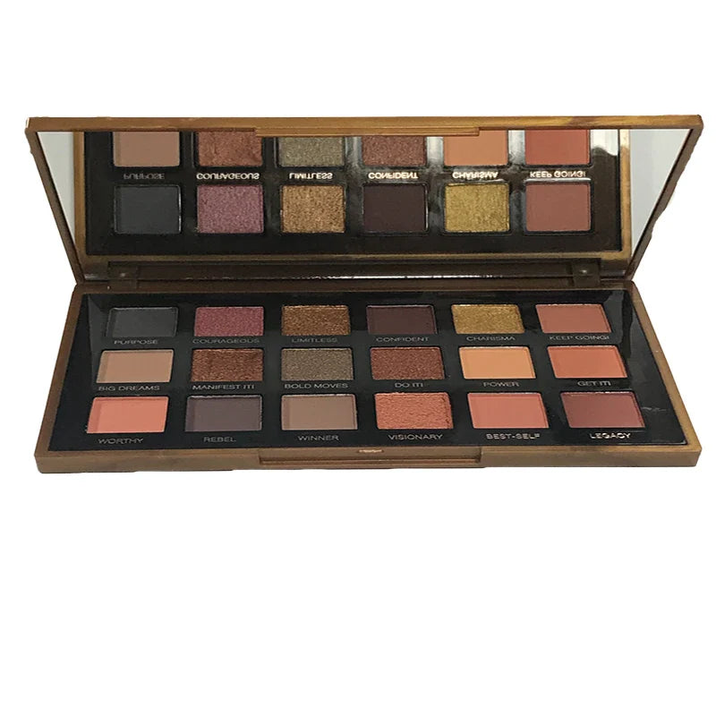 18 Color Golden Eye Shadow Palette Matte and Glitter