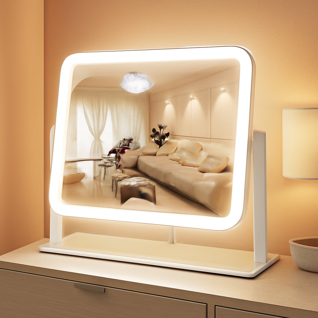 LED Vanity Mirror 14x12 Inch Dimmable Lights For Makeup