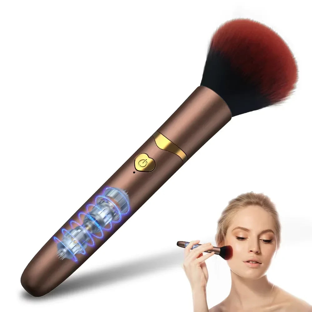 2 In 1 Electric Foundation Brush Vibration Makeup Tool