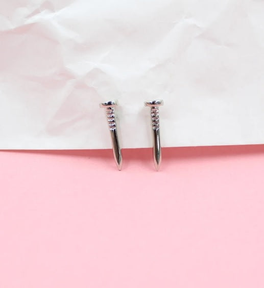 18K Gold Filled Nail Stud Earrings