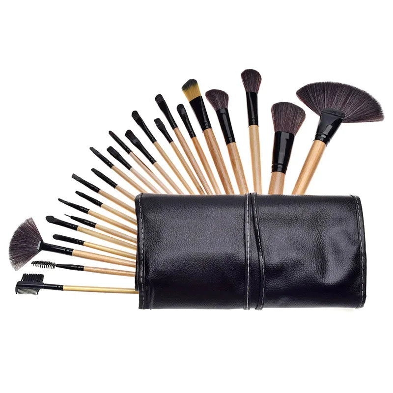 24 Piece Makeup Brush Set With Free Gift Bag