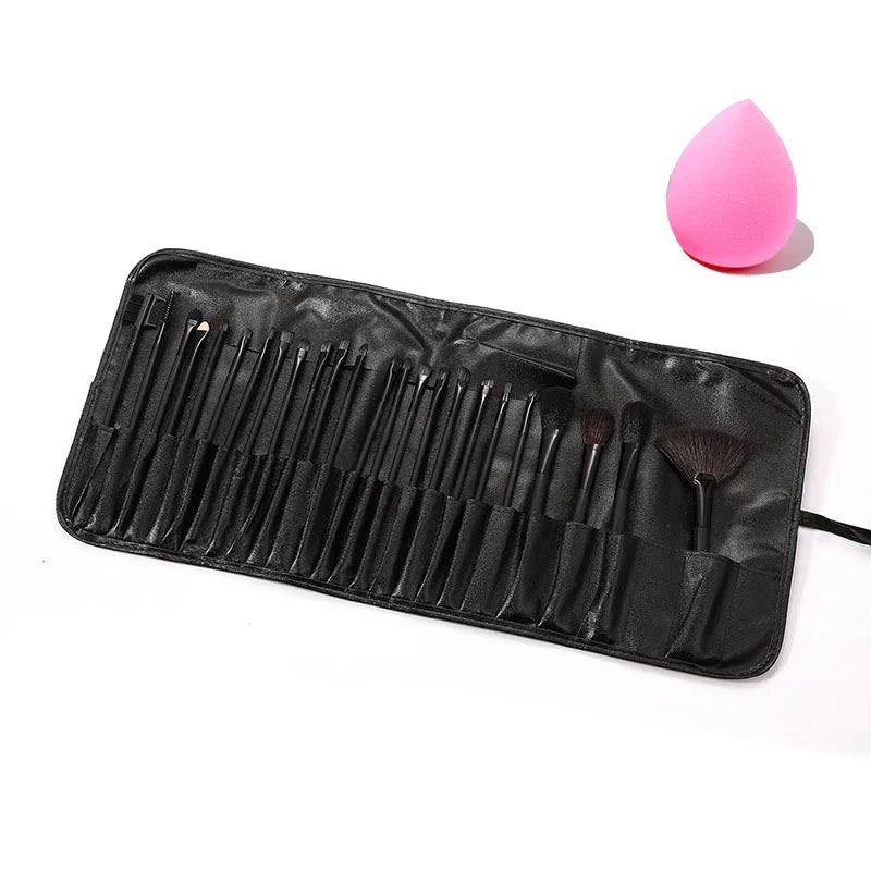 24 Piece Makeup Brush Set With Free Gift Bag