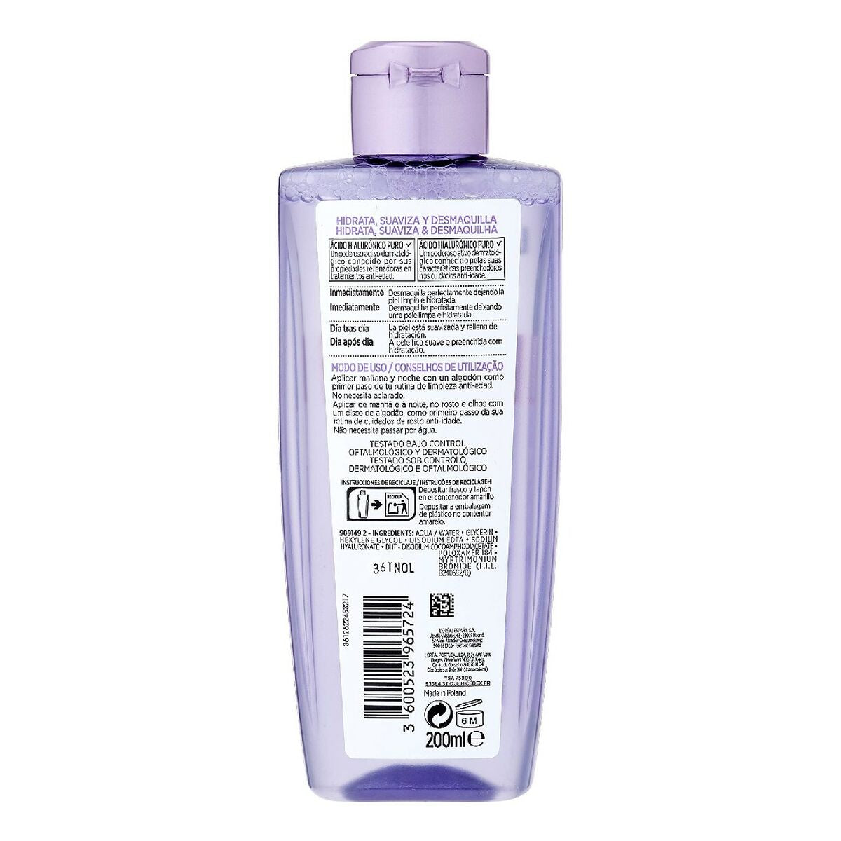 Make Up Remover Micellar Water L'Oreal Make Up AA220500 200 ml