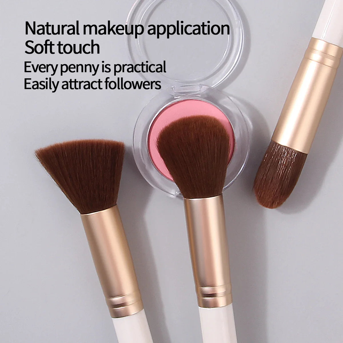 3PCS Premium Makeup Brush Set for Face