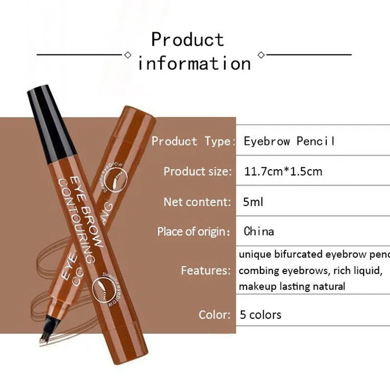 4 Splitted Head Eyebrow Pencil